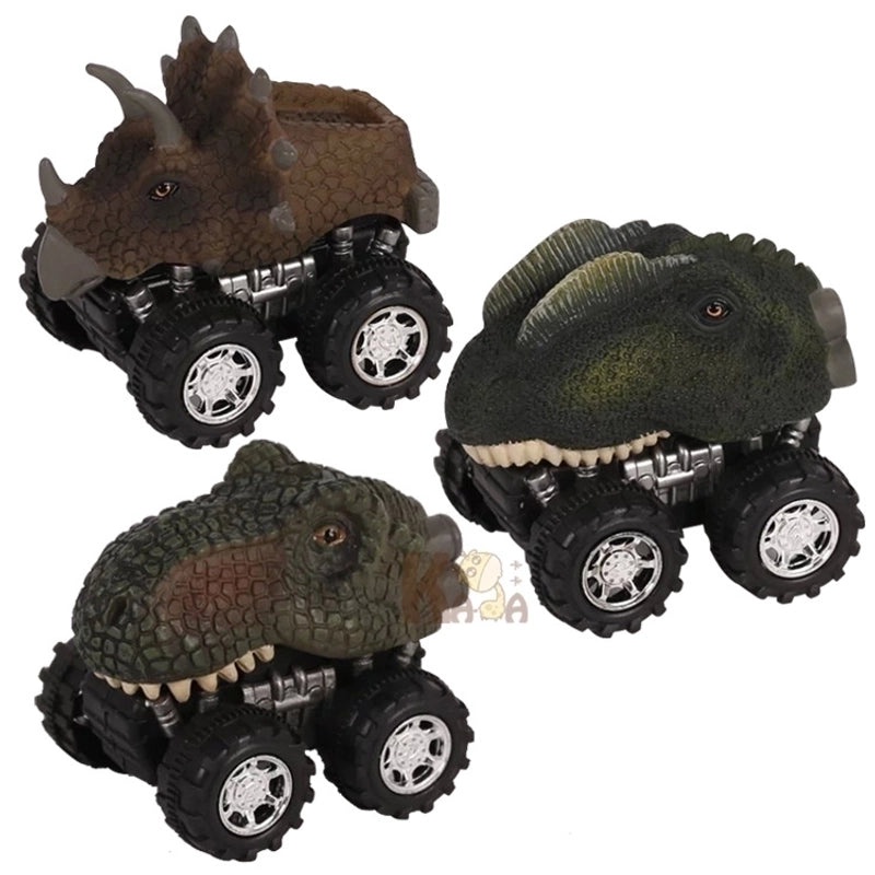 6 Pieces Mini Dinosaur Warrior Toy Cars for Kids Creative Plastic Model Set|Toys & Games
