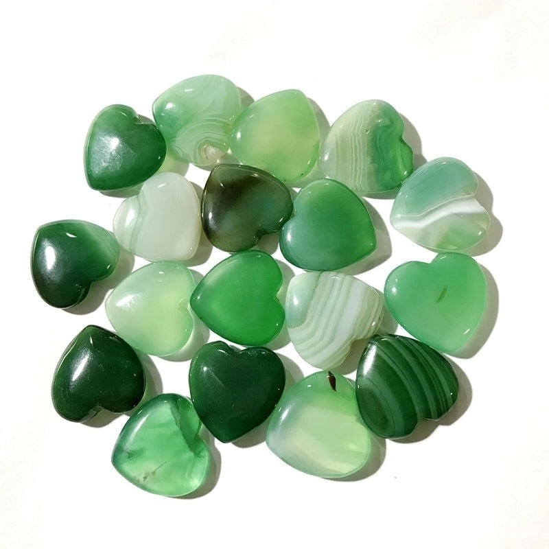 Pink Heart-Shaped Crystal Gemstone 2cm Handmade Decorative Ornament|Home Decor