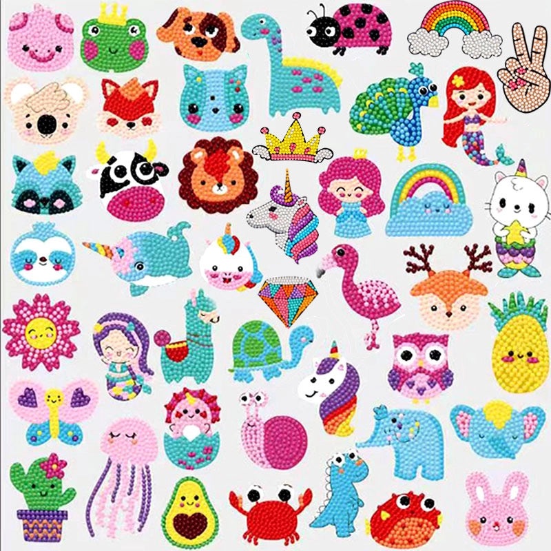 Mermaid DIY Diamond Painting Stickers for Kids | Kids Craft Supplies