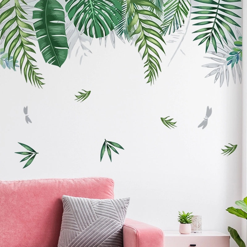 Tropical Green Leaf Wall Decals for Home Decor|Home Decoration