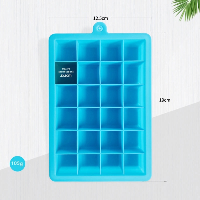 Silicone 24-Square Ice Cube Mold with Lid for Home Use | Kitchen & Dining Accessories