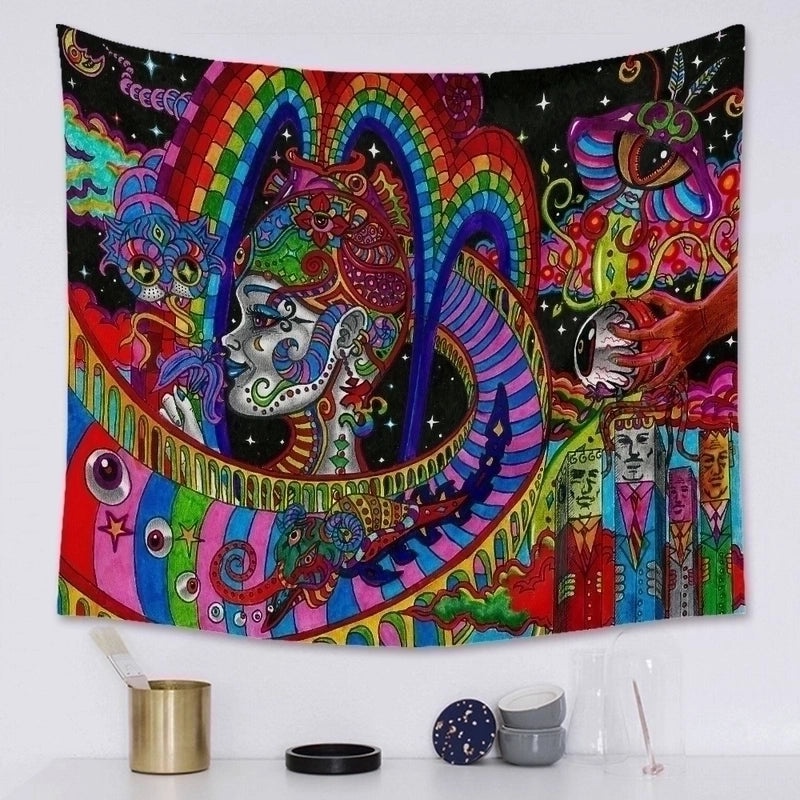 Bohemian Punk Style Printed Tapestry Wall Hanging for Bedroom | Home Decor Tapestries