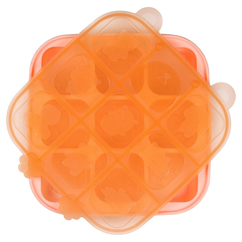 Silicone Baby Food Mould Rice Cake Steamed Cake Maker 9 Bear Shape Food Grade Grinding Tool|Baby Feeding Accessories