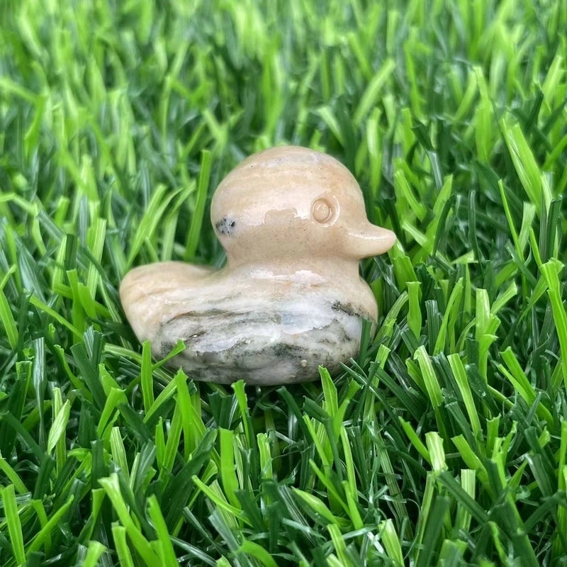 Retro Duck Natural Stone Ornament Cute Decorative Artificial Sculpture|Home Decor