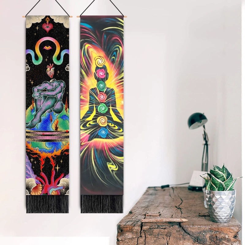 Nordic Cotton Linen Tapestry Wall Hanging, Printed Minimalist Wall Decor|Home Decor