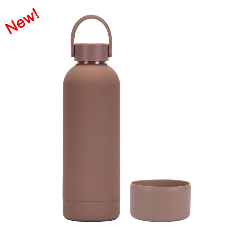 Stylish Solid Color Stainless Steel Water Bottle with Silicone Sleeve 1 Piece|Drinkware & Bottles