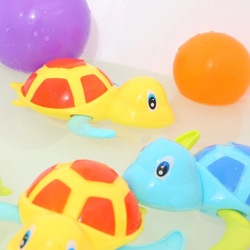 Bath Toy Little Turtle Chain Water Play Set for Babies and Infants with Shake Tone Clockwork Mechanism|Baby Bath Toys