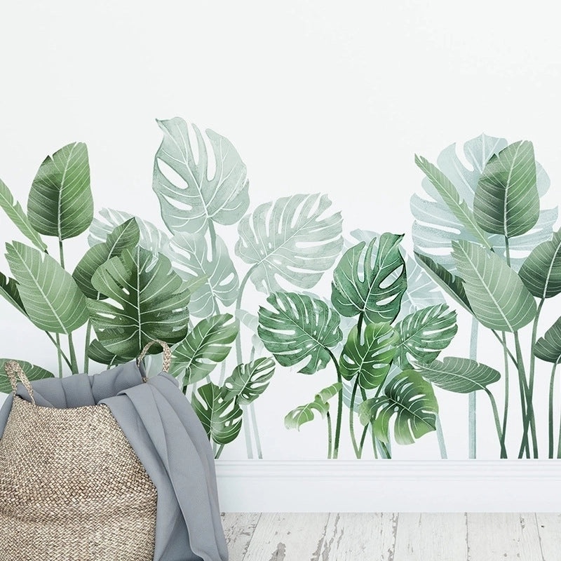 Large Green Turtle Leaf Wall Sticker Self-adhesive Home Decor Mural | Wall Decals & Stickers