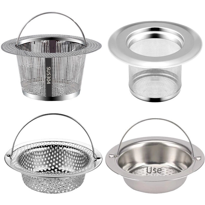 Stainless Steel Kitchen Sink Drain Strainer Net 304 Filter Garbage Catcher Funnel|Kitchen Accessories