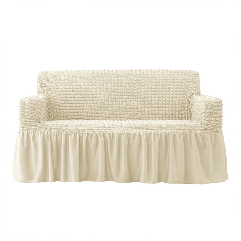 Elastic Full-Cover Sofa Slipcover with Bubble Grid Pattern | Home Decor & Sofa Accessories