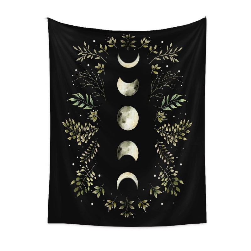 Bohemian Moon Phase Wall Hanging Tapestry | Home Decor