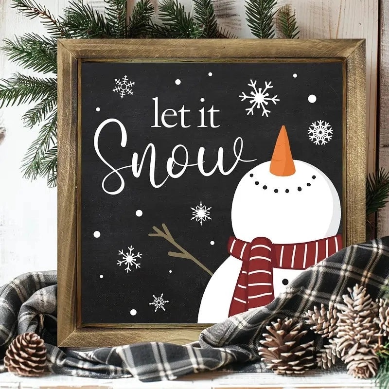 Christmas Santa Snowman Wooden Ornaments Indoor Home Table Decorations|Home Decor