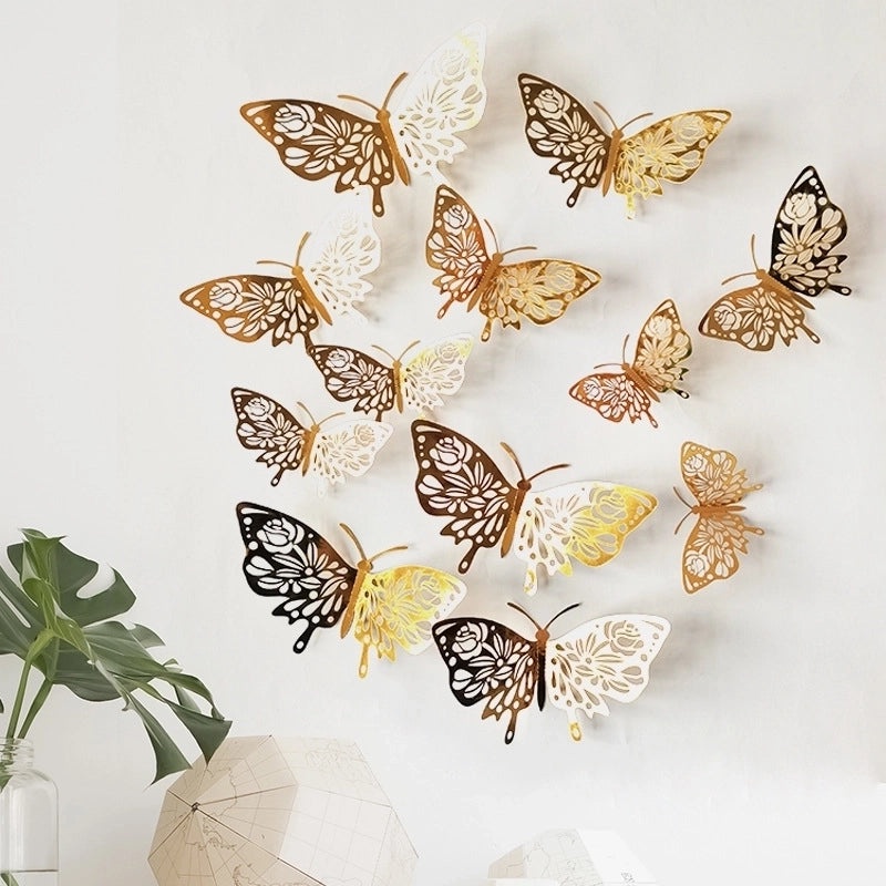 Charming Butterfly Paper Wall Decal Decorative Wall Art for Home Bedroom Living Room|Home Decor Wall Stickers