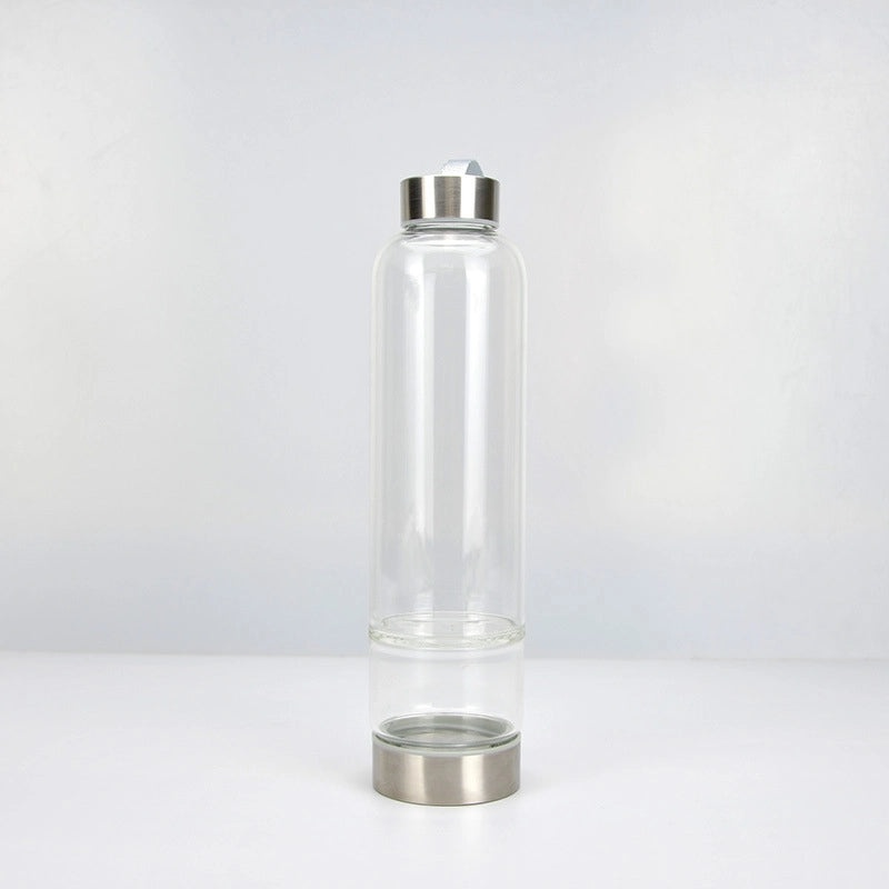 Vintage Single Glass Water Bottle Solid Color | Home & Kitchen Accessories