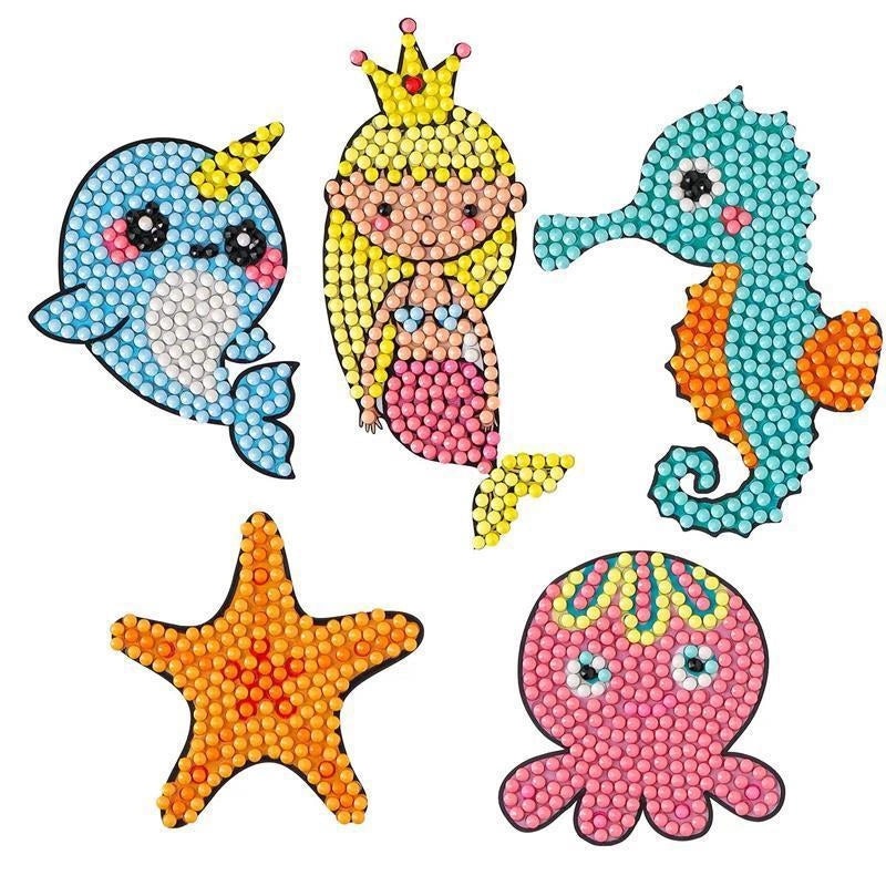 Mermaid DIY Diamond Painting Stickers for Kids | Kids Craft Supplies