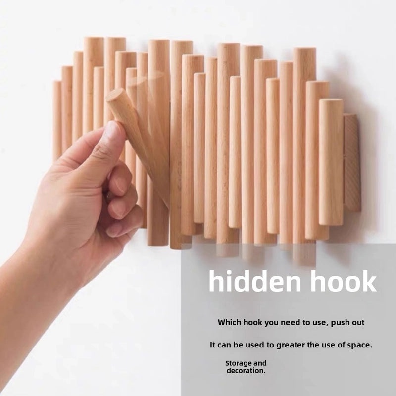 Nordic Style Adhesive Wall-Mounted Coat Rack Foldable Clothes Hook for Entryway Storage|Home Storage & Organization