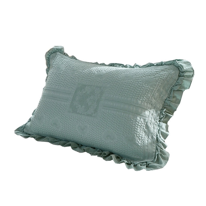 European Style Pure Cotton Waffle Lace Large Pillowcase Envelope Design Non-slip Non-shedding|Home Textiles Bedding