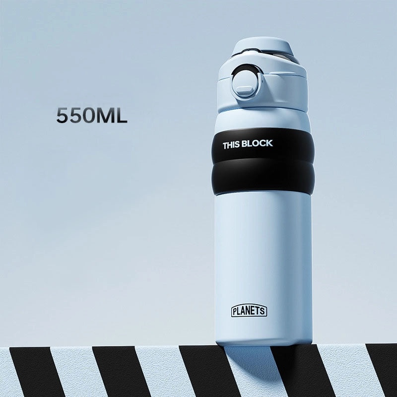 Stylish Casual Letter Engraved 304 & 316 Stainless Steel Thermos Cup, Durable PP Material | Drinkware & Accessories