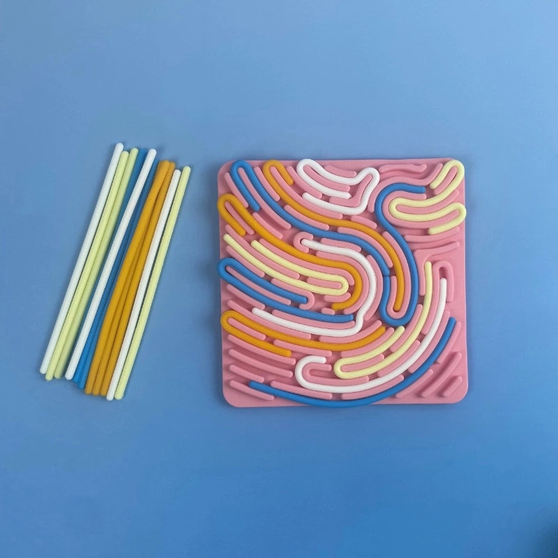 Sensory Silicone Activity Board for Kids | Educational Toy | BPA-Free Food Grade Twist Decompression Tool|儿童感官玩具|益智玩具|减压神器