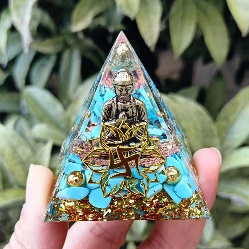 Minimalist Resin Crystal Pyramid Ornament|Home Decor Accessories