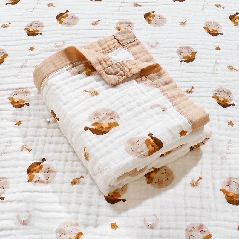 Newborn Baby Cotton Gauze Hooded Bath Towel Blanket Soft Absorbent Baby Bath Wrap|Baby Bath Towels & Accessories