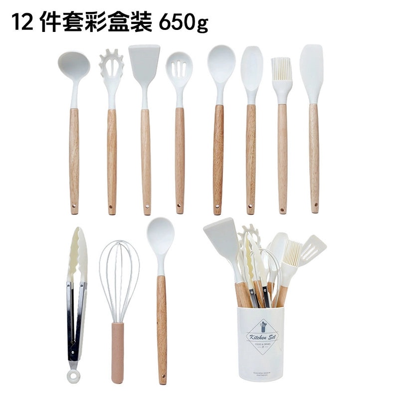 Silicone BBQ Spatula Set with Minimalist Color Block Design|Kitchen Utensils & Tools