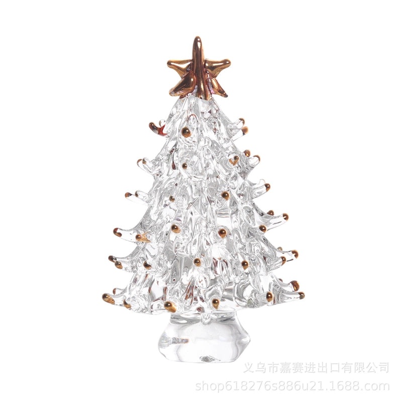 Minimalist Christmas Tree Crystal Ornament | Holiday Decor Ornaments