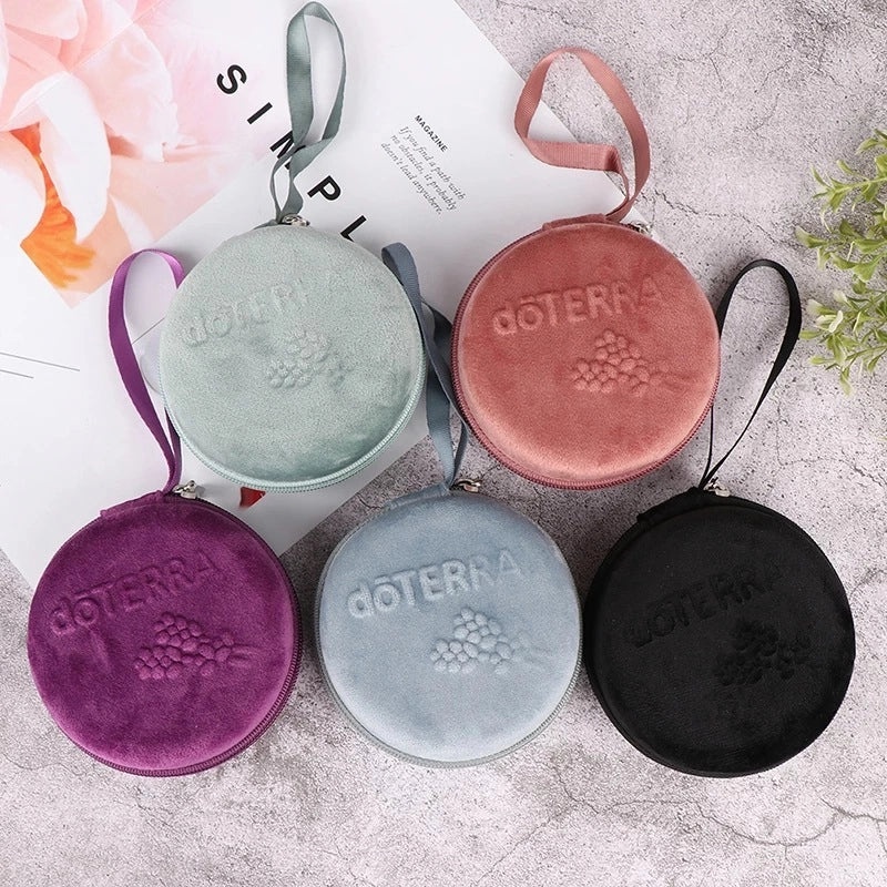 12-slot Velvet Essential Oil Storage Bag for 1ml-2ml Roller Bottles | Essential Oil Storage Bags
