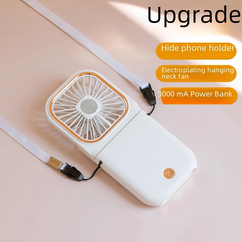 Handheld Folding Mini Fan with Digital Display & Mobile Phone Holder | Small Rechargeable Portable Fan | Personal Cooling Device|Small Electronic