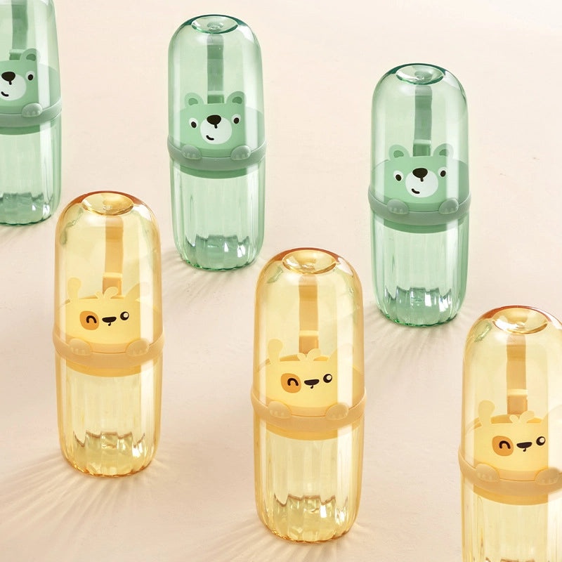 Portable Toothbrush Storage Box with Gargle Cup Travel Wash Set | Travel Accessories