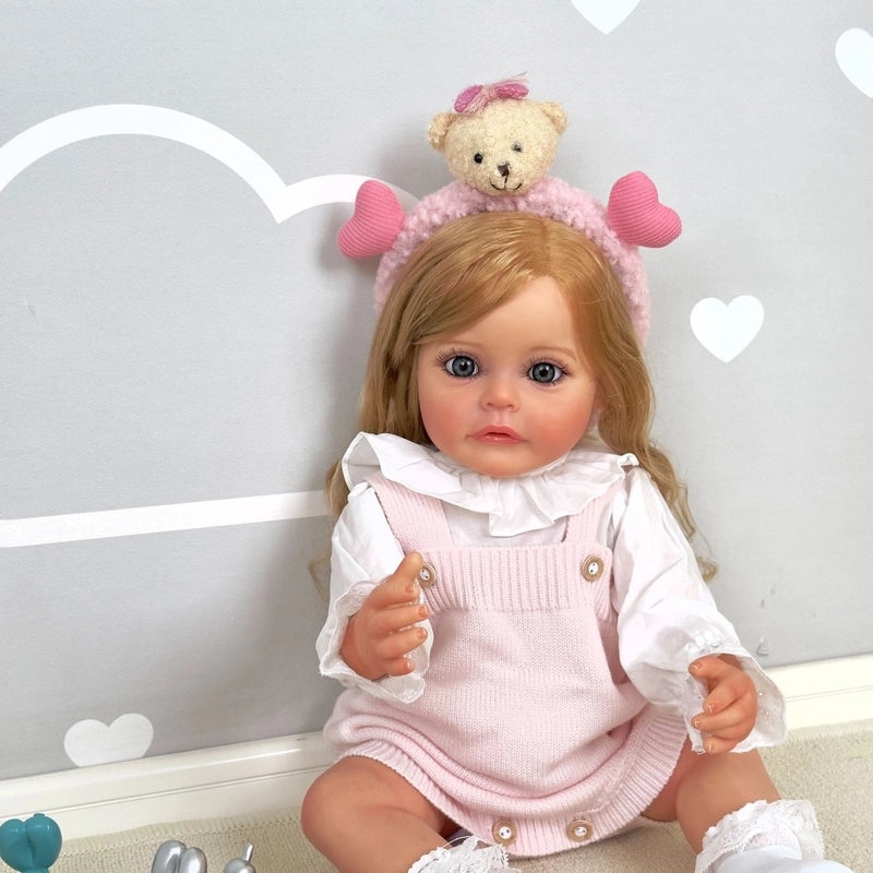 55cm Handmade Painted Suesue Reborn Baby Doll Full Glue Simulation Realistic Newborn|Baby Dolls & Accessories