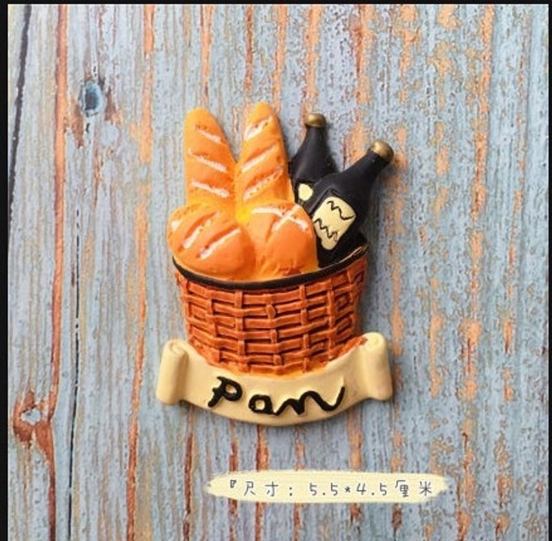 3D Resin Food Magnets Cute Simulation Stereoscopic Stickers for Fridge Decoration|Home & Kitchen Decor Magnet Accessories