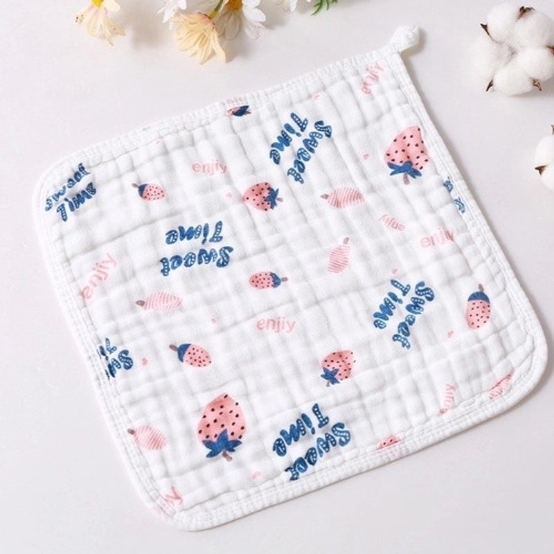 Cartoon Style Cotton Baby Burp Cloths Soft and Minimalist Newborn Accessories|Baby Accessories