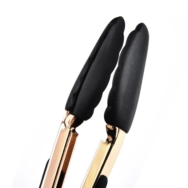 Sleek Solid Color 430 Stainless Steel Food Tongs Single Piece|Kitchen Tools & Gadgets