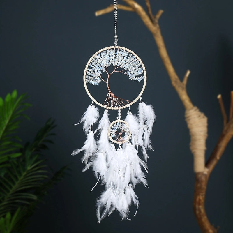 Elegant Geometric Feather Dreamcatcher Wall Art for Casual Home Decor | Wall Art & Decor