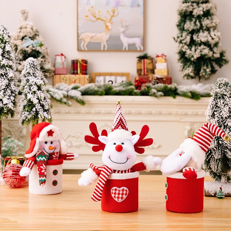 Nordic Christmas Santa Snowman Gift Wrapping Supplies Apple Box | Holiday Party Decorations