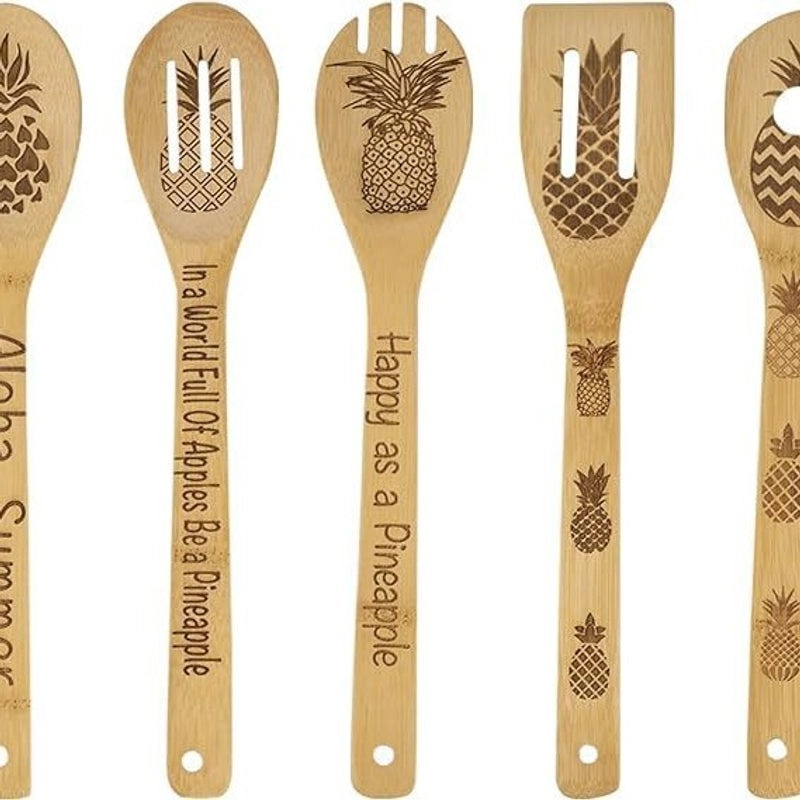 Minimalist Animal Letter Bamboo Shovel Kit 5 Pieces Set|Home & Garden Tools
