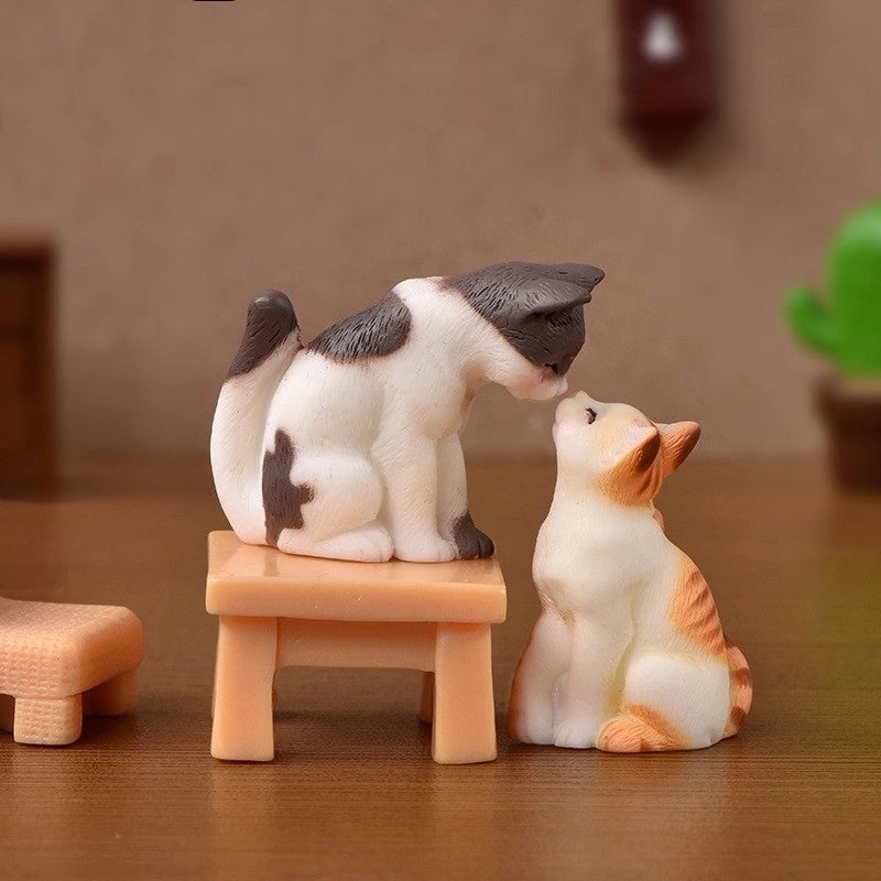 Adorable Cat Resin Figurines Decorative Home Accents|Home Decor