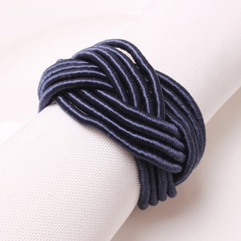 Natural Hemp Rope Napkin Rings - Set of 6 Casual Solid Color Holders | Home & Dining Table Accessories