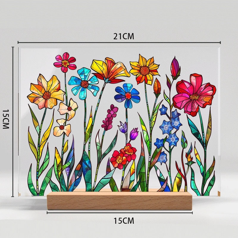 Elegant Minimalist Acrylic Flower Wooden Home Decor | Home Decor