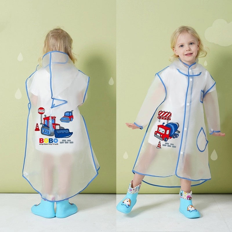 Cute Cartoon EVA Raincoat for Kids Waterproof Rain Gear|Kids Rainwear