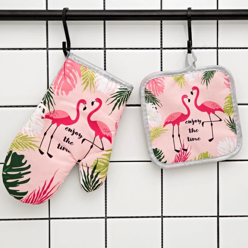 耐热加厚厨房手套防烫耐高温烘焙微波炉用隔热手套套装|厨房用品