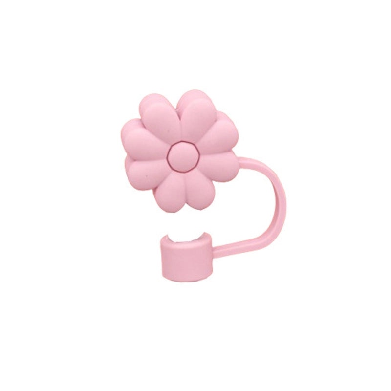 Floral PVC Straw Decorative Lid 1 Piece | Drink Accessories