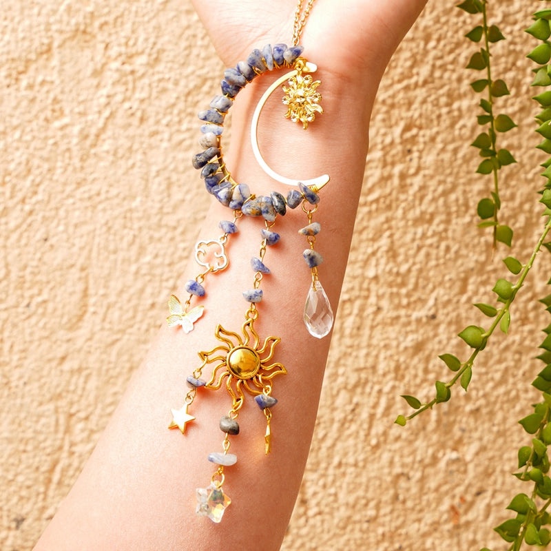 2 Pieces Bohemian Moon Crystal Suncatchers for Wall Decor|Home Decor