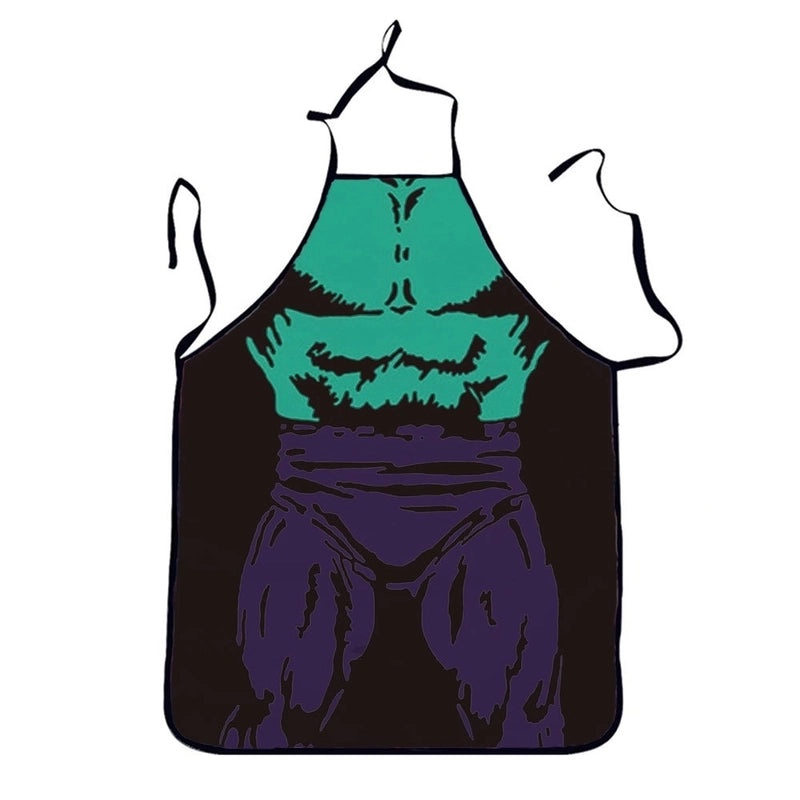 Stylish Cartoon Linen Apron for Kitchen Cooking|Kitchen & Dining