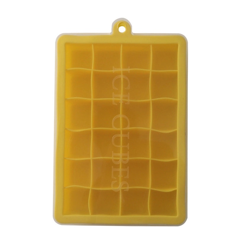Silicone 24-Square Ice Cube Mold with Lid for Home Use | Kitchen & Dining Accessories