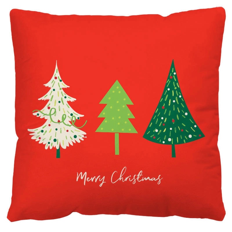 Nordic Christmas Flannel Pillow Covers with Tree Letter Snowman Design | Home Decor & Sofa Accessories