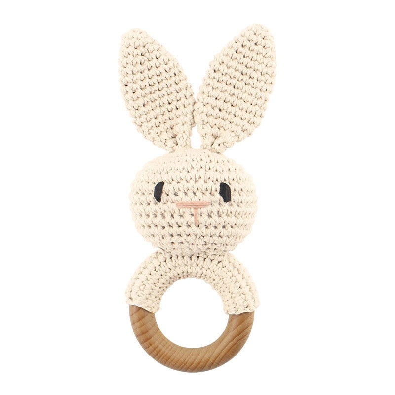 Baby Crochet Animal Rattle Soft Knitted Cartoon Doll Teething Toy for Infant Comfort|Baby Toys & Teethers