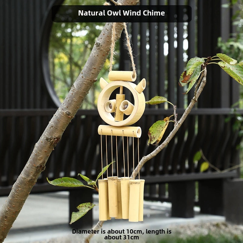 Bamboo Wind Chime Decorative Hanging Ornament Feng Shui Lucky Gift Bamboo Tube Bell | Home Decor