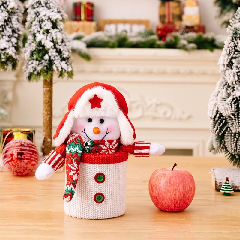 Nordic Christmas Santa Snowman Gift Wrapping Supplies Apple Box | Holiday Party Decorations
